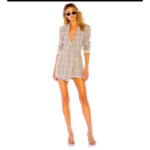 Lovers & Friends Ally Plaid Blazer Dress in color Walnut. Size M. Worn once.